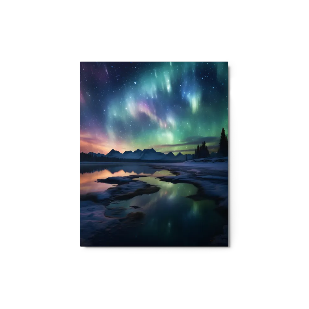 Ethereal Aurora: A Night Under the Stars | Metal Print | 8″×10″