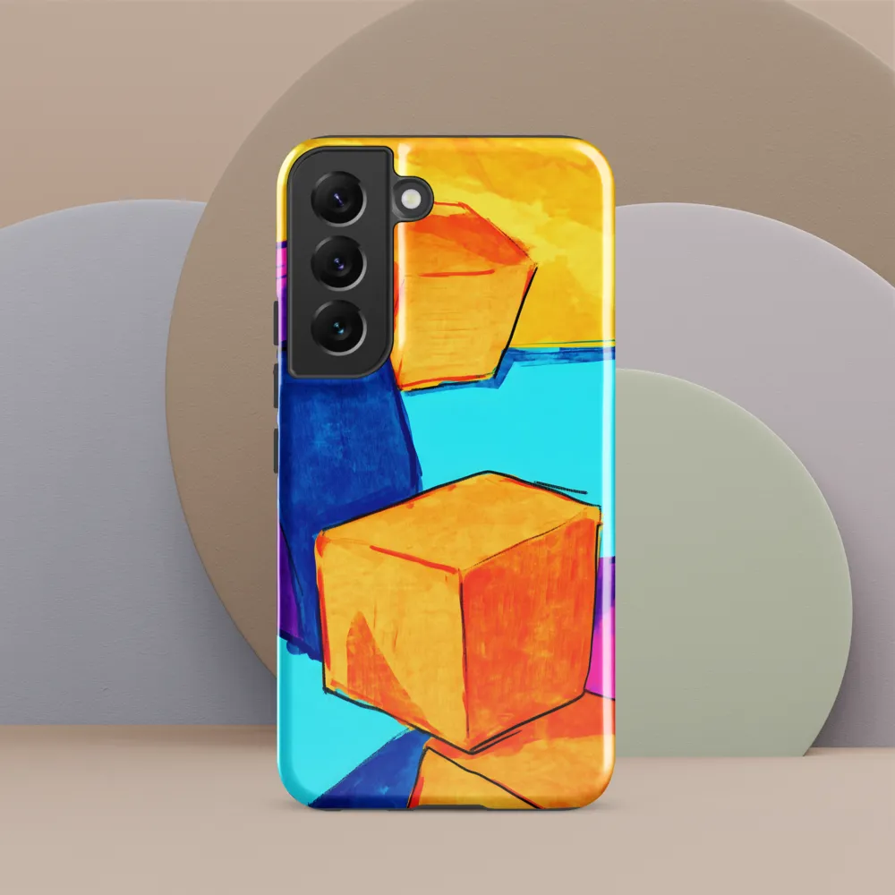Playful Cubes in Vibrant Harmony | Phone Case |  S22 | Tough Case | Glossy