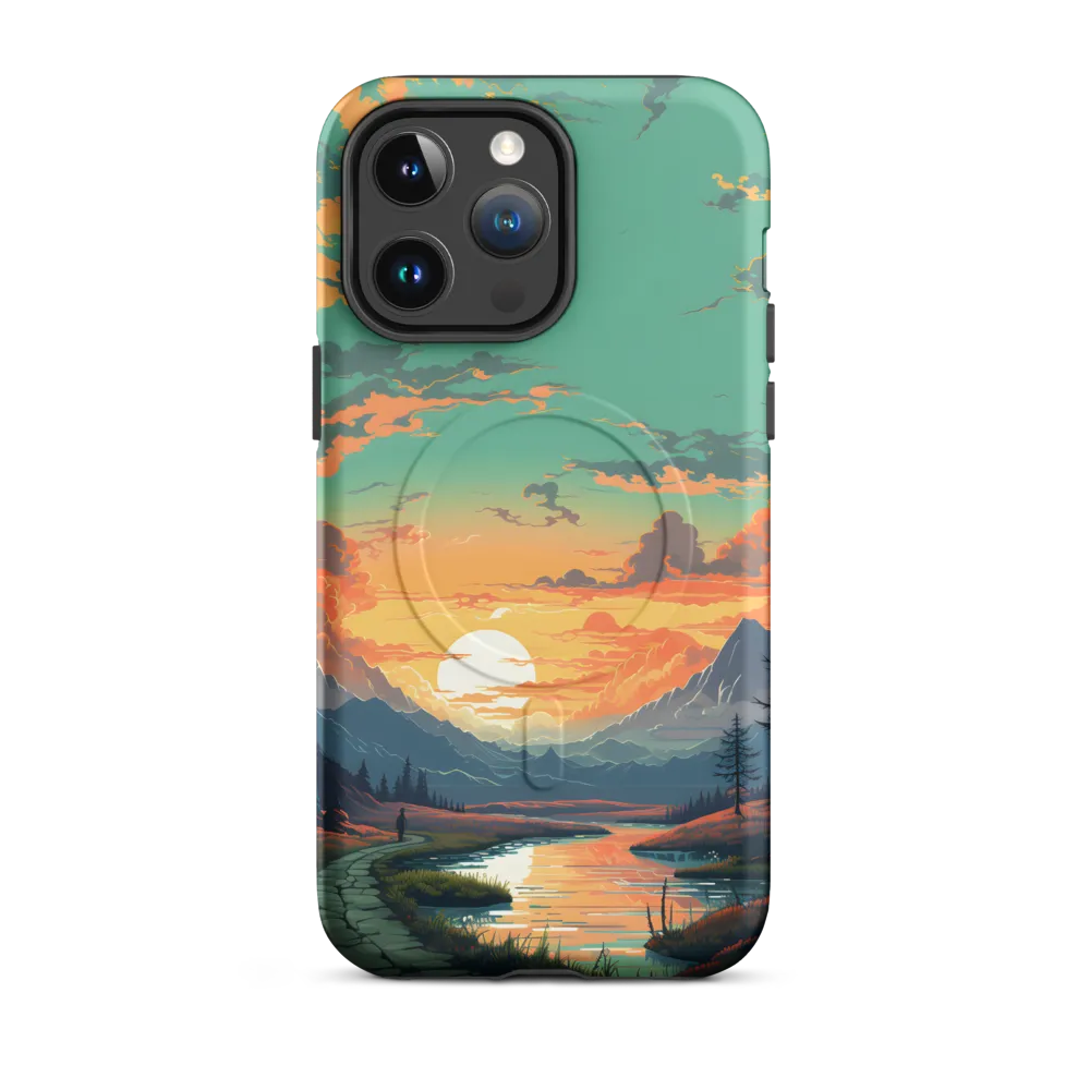 Tranquil Sunset Over the Majestic Mountains
