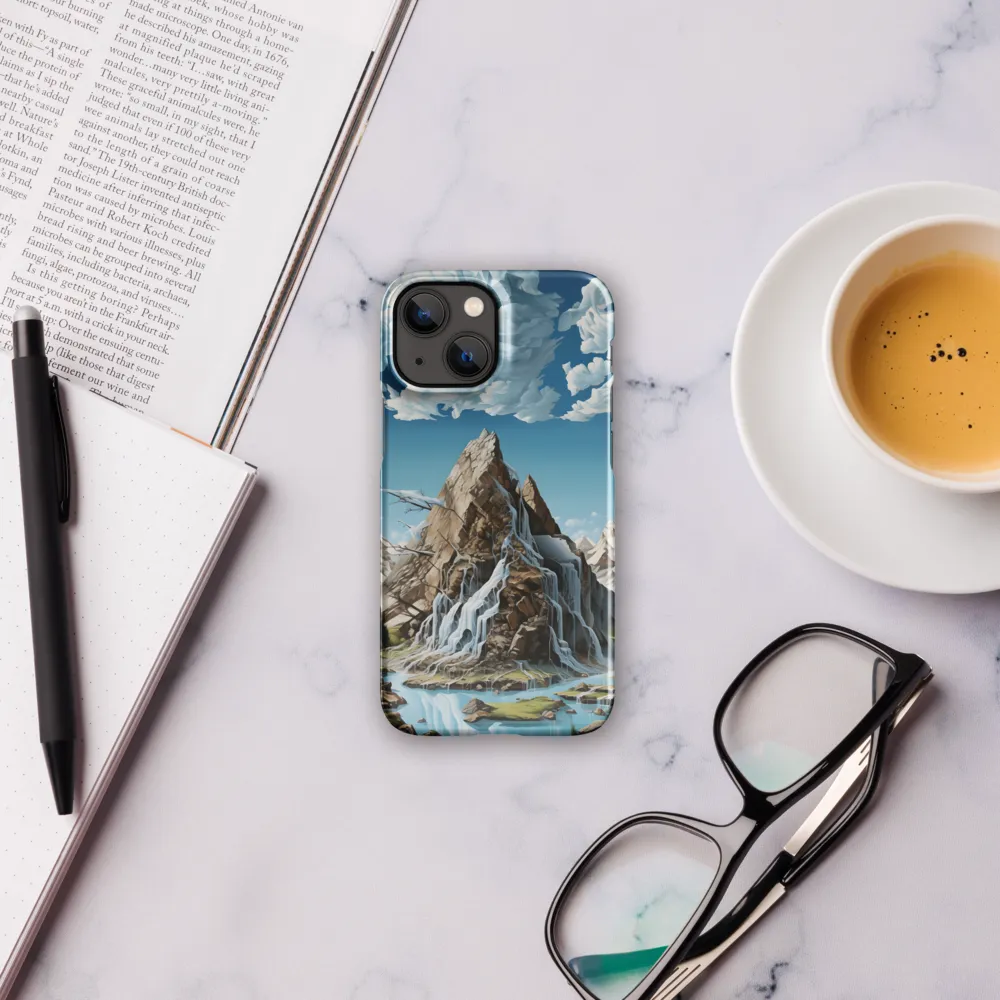 Majestic Cascade: A Mountain Masterpiece | Phone Case |  13 Mini | Snap Case | Glossy