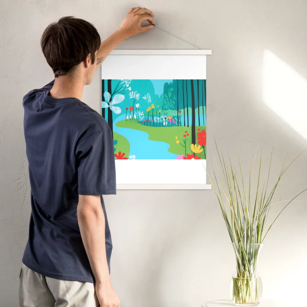 Whispers of Spring: A Colorful Retreat | Poster With White Wood Hanger | 18″×24″