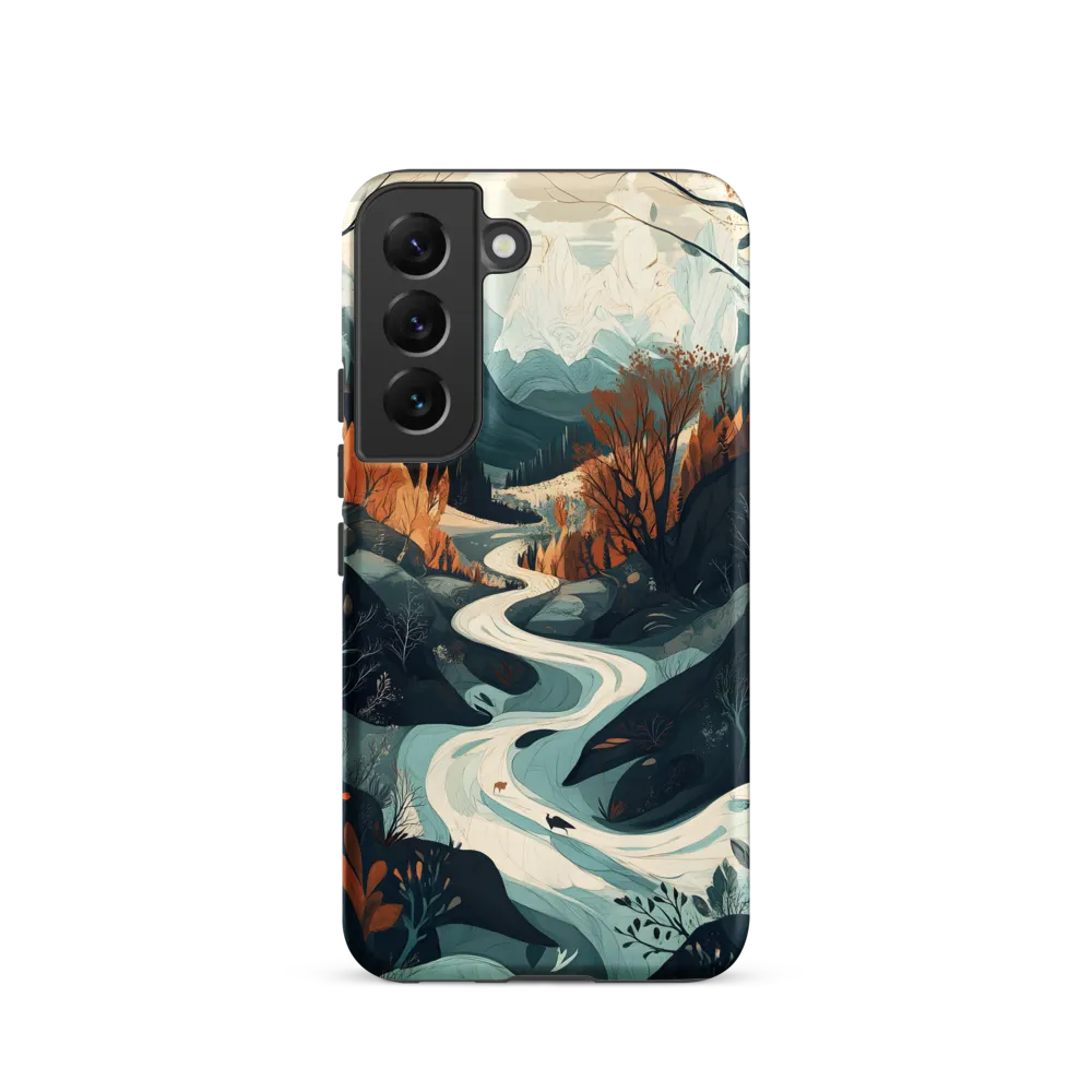 Winding Serenity: A Digital Landscape | Phone Case |  S22 | Tough Case | Matte