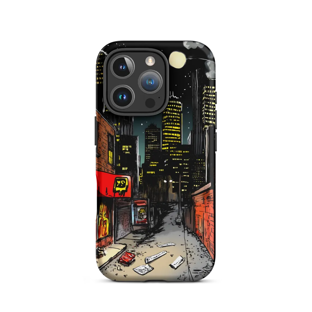 Nocturnal Cityscape: The Hidden Alley | Phone Case |  16 Pro | Tough Case | Matte