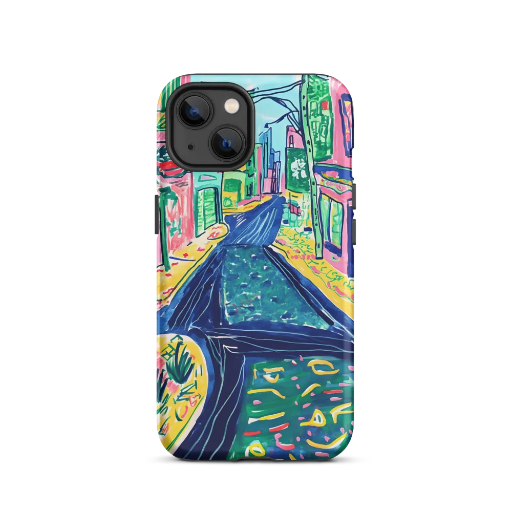 Dreamy Street in Vibrant Hues
