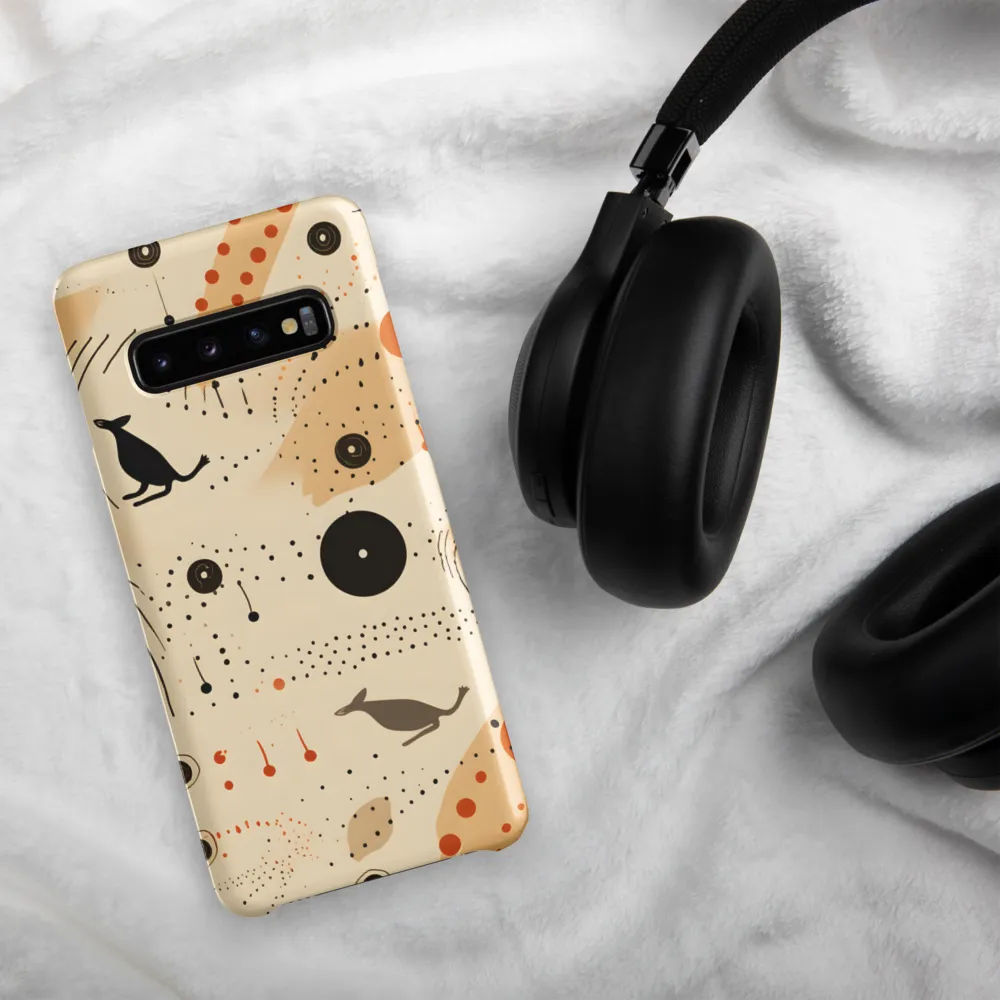 Playful Patterns in Earth Tones | Phone Case |  S10 | Snap Case | Matte