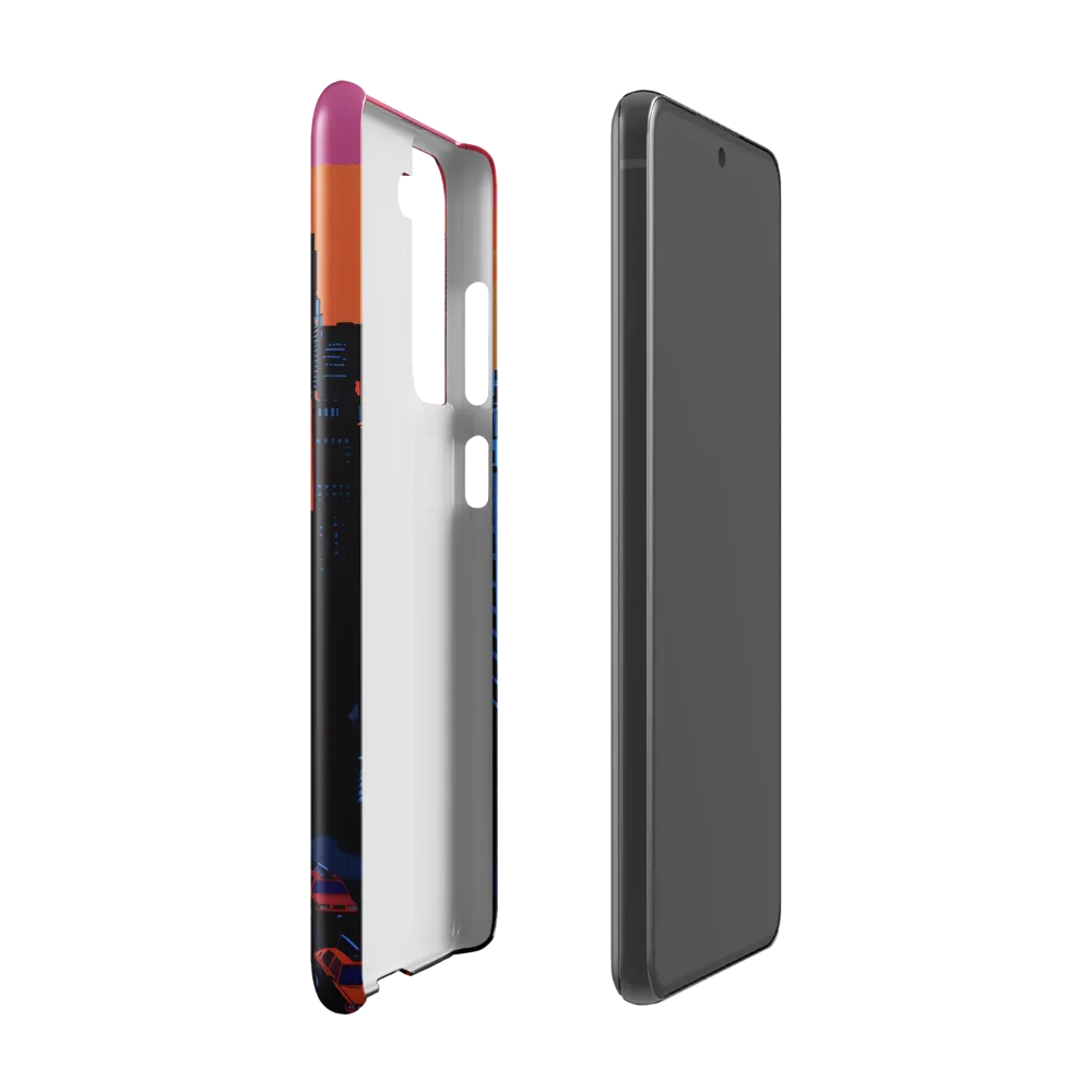 Sunset Over Skyscrapers | Phone Case |  S21 FE | Snap Case | Glossy