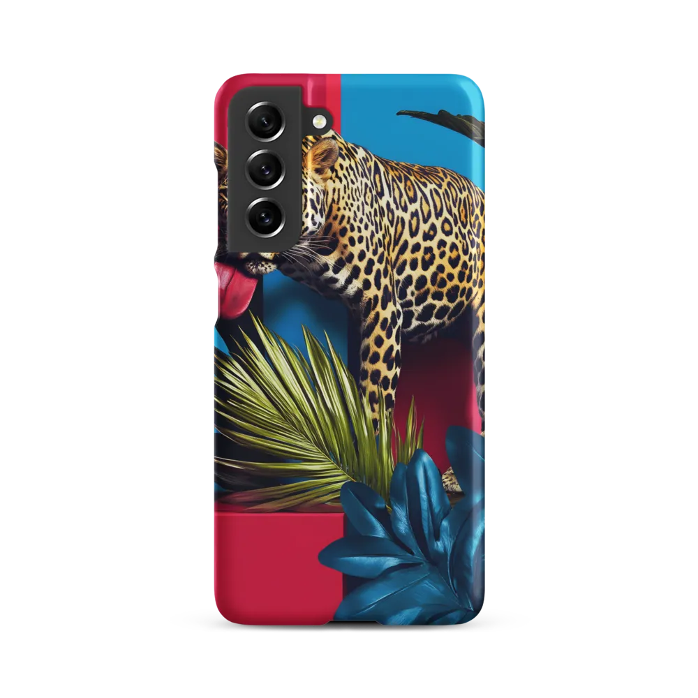 Playful Leopard in Vibrant Paradise