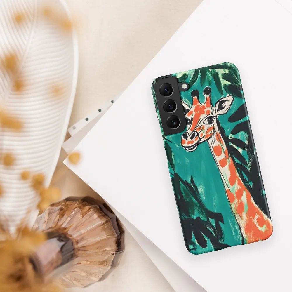 Curious Giraffe in Lush Greenery | Phone Case |  S22 Plus | Snap Case | Matte