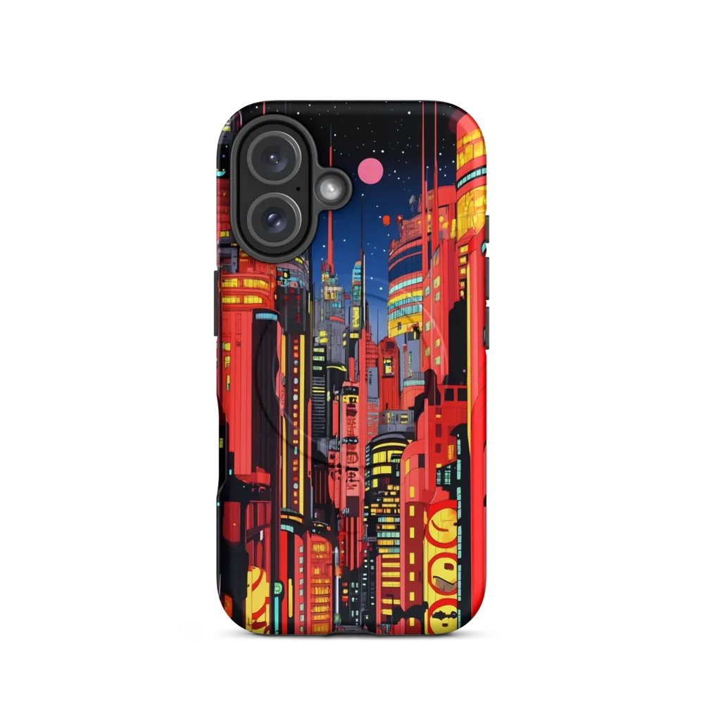 Neon Dreams: A Cyberpunk Cityscape | Phone Case |  16 | MagSafe® Tough Case | Matte