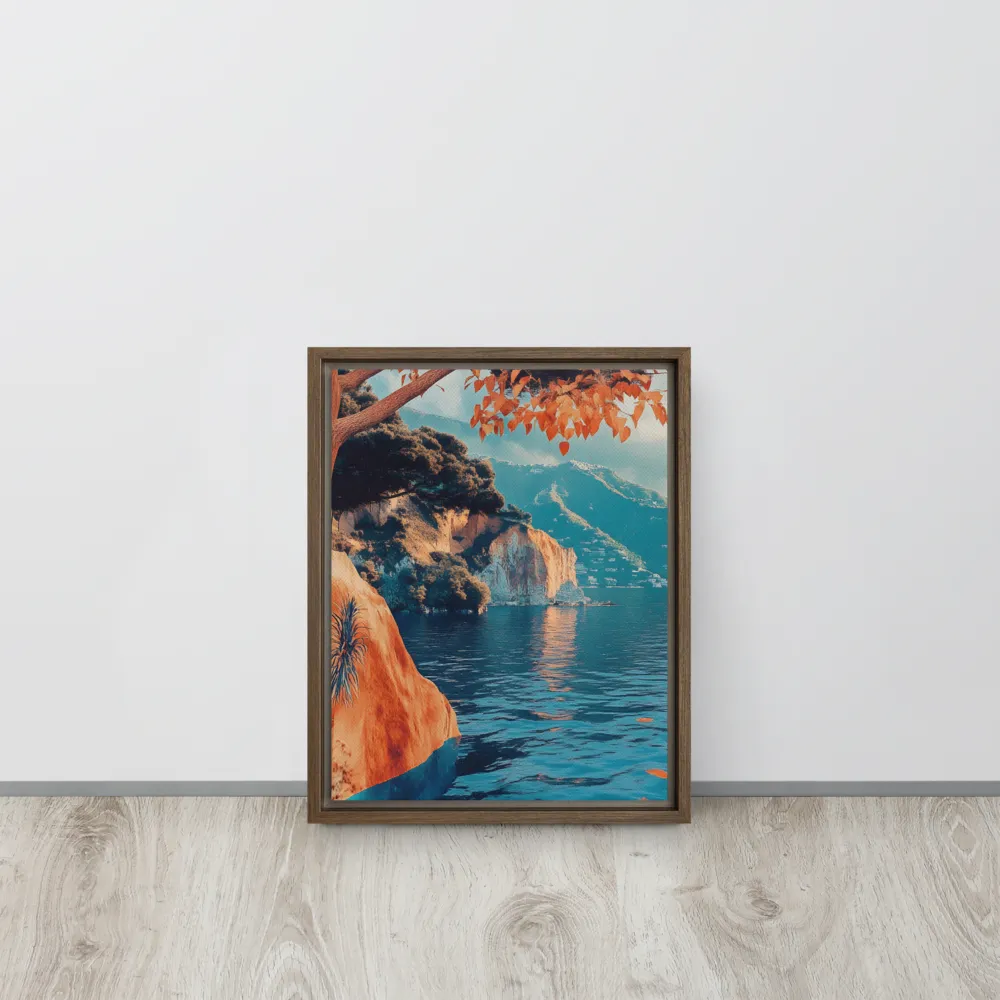Elysian Waterscape | Canvas with Brown Frame | 11″×14″
