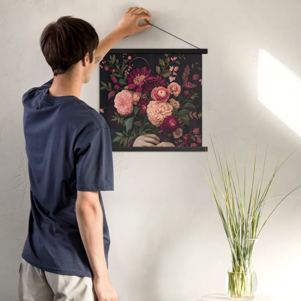 Botanical Elegance | Poster With Black Wood Hanger | 18″×18″