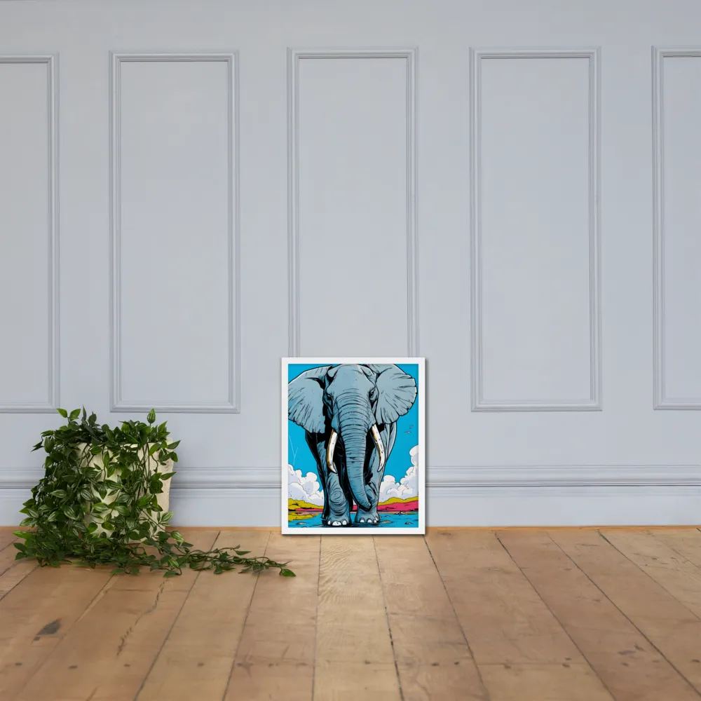Majestic Presence: The Elephant | Poster with White Frame | 16″×20″