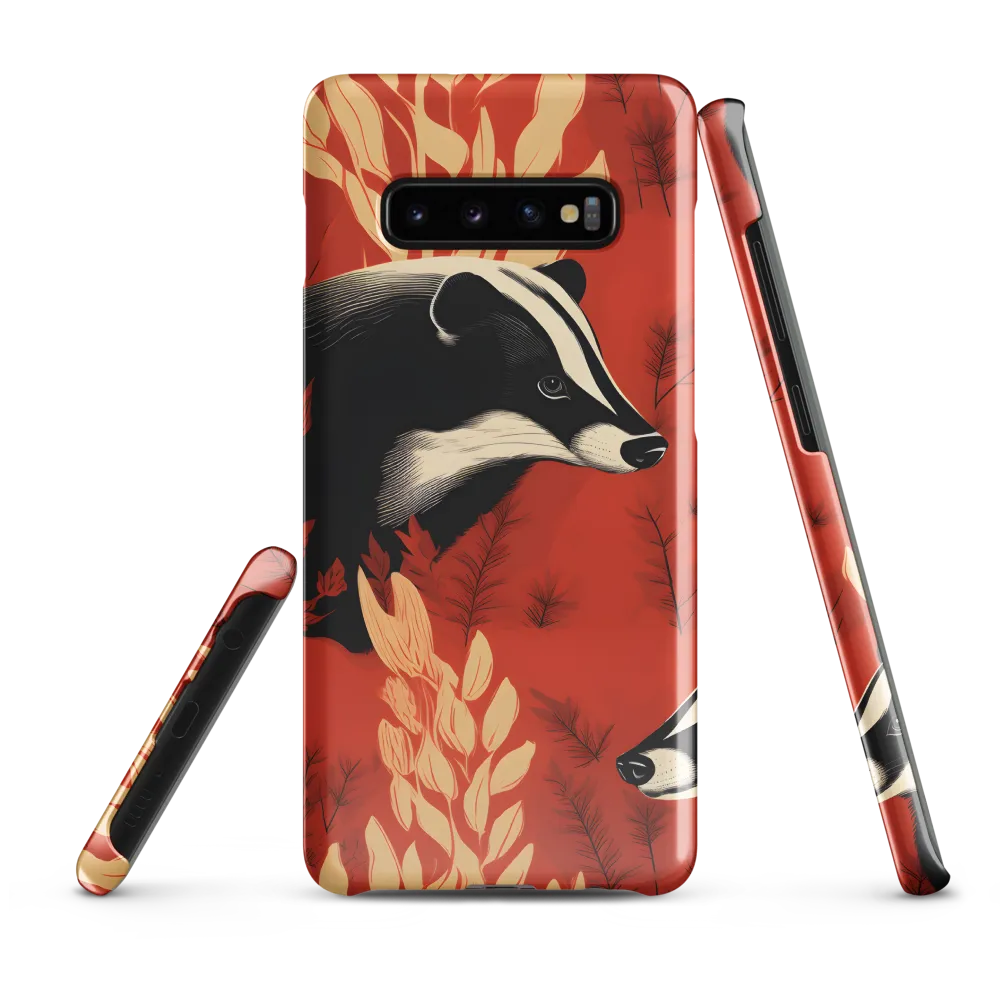 Whimsical Badger Dance | Phone Case |  S10 Plus | Snap Case | Glossy