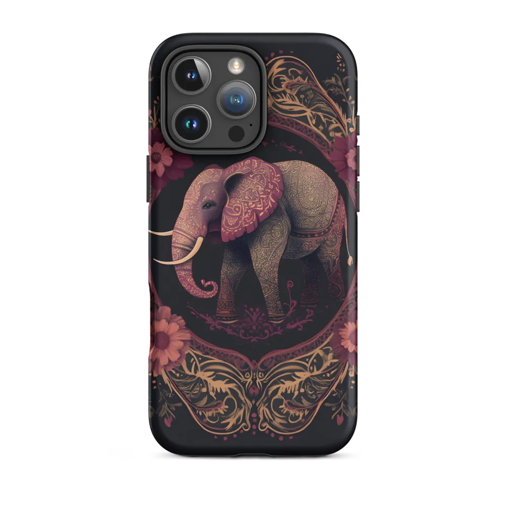 Regal Reverie: The Ornate Elephant | Phone Case |  16 Pro Max | Tough Case | Matte