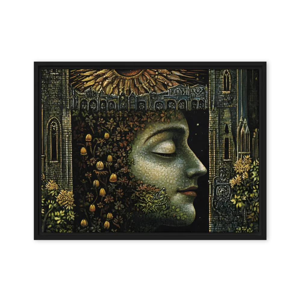 Nature’s Embrace: The Infinite Connection | Canvas with Black Frame | 18″×24″