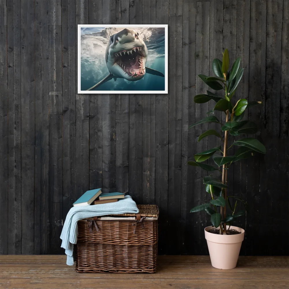 Fierce Majesty of the Ocean | Canvas with White Frame | 18″×24″