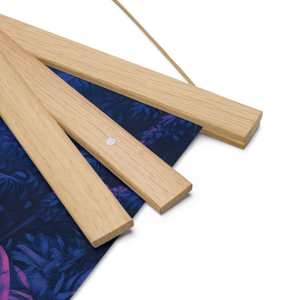 Mystic Prowler: The White Tiger in the Jungle | Poster With Oak Wood Hanger | 14″×14″