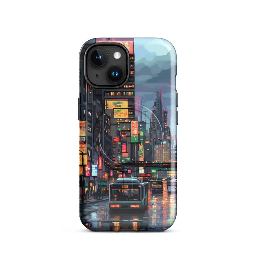 Neon Dreams: A Pixelated Urban Night