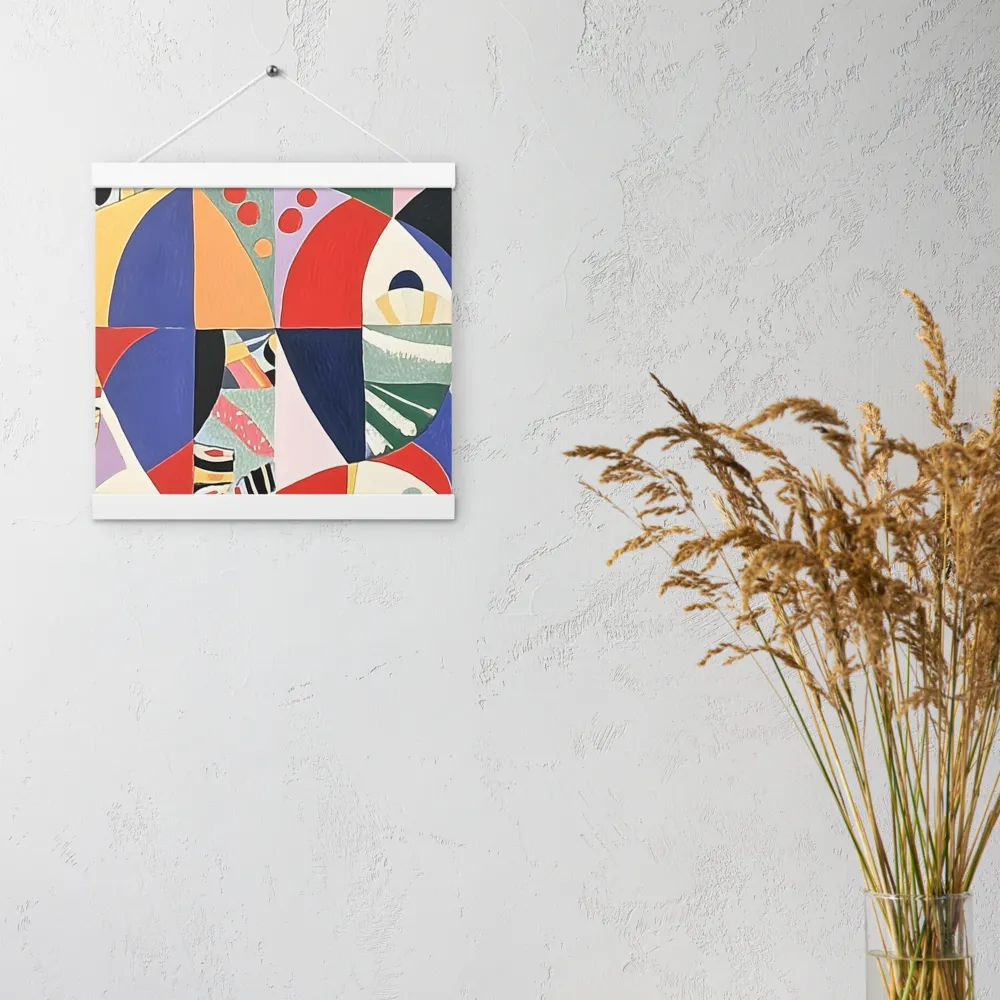Dynamic Mosaic Symmetry | Poster With White Wood Hanger | 12″×12″