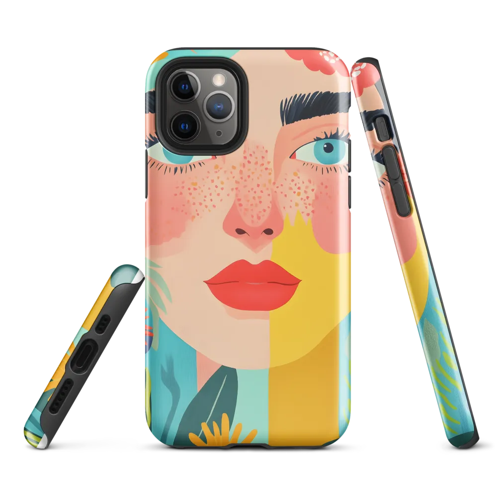Floral Serenity: A Modern Portrait
