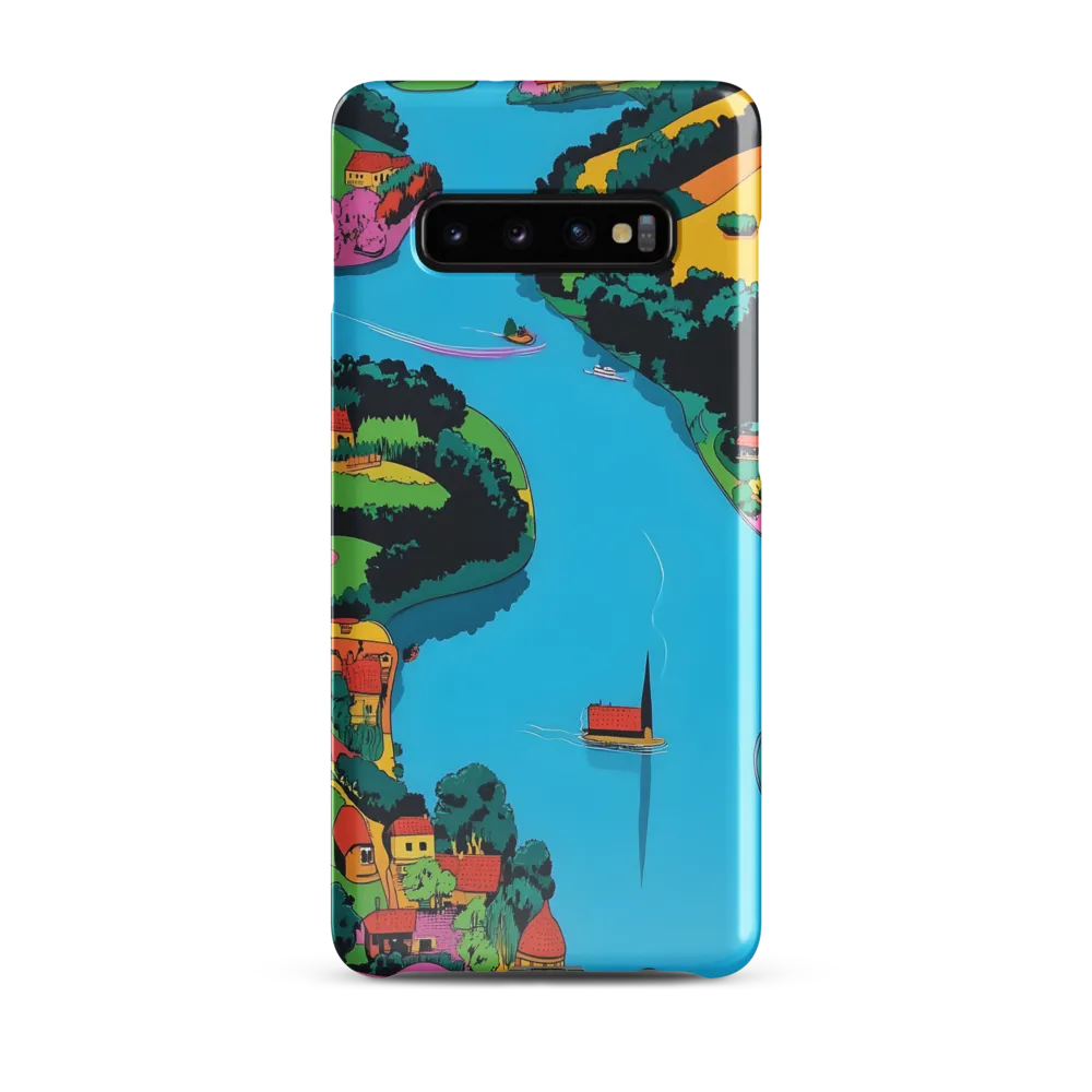 Whimsical River Landscape | Phone Case |  S10 Plus | Snap Case | Glossy