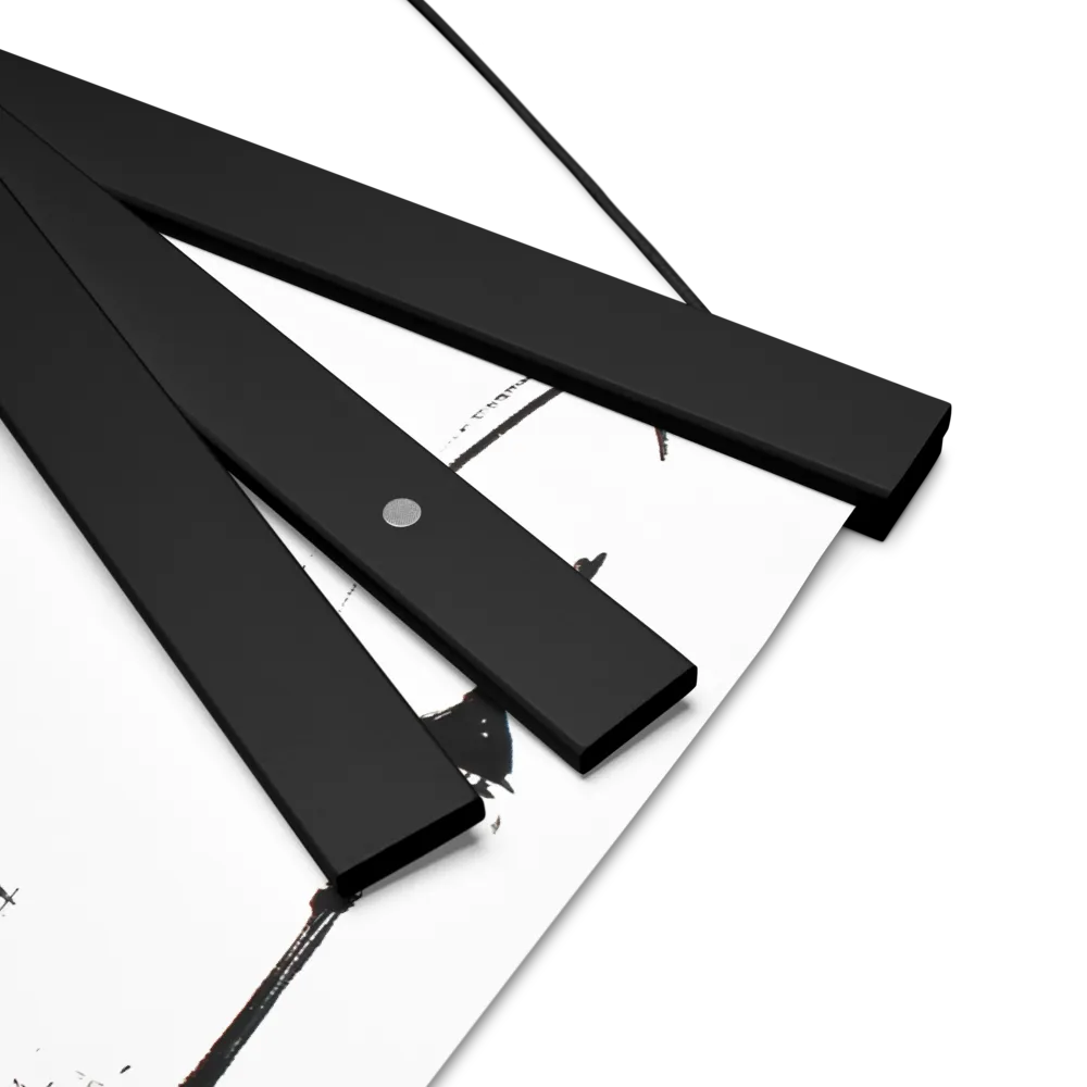 Clock Tower in Motion | Poster With Black Wood Hanger | 12″×12″