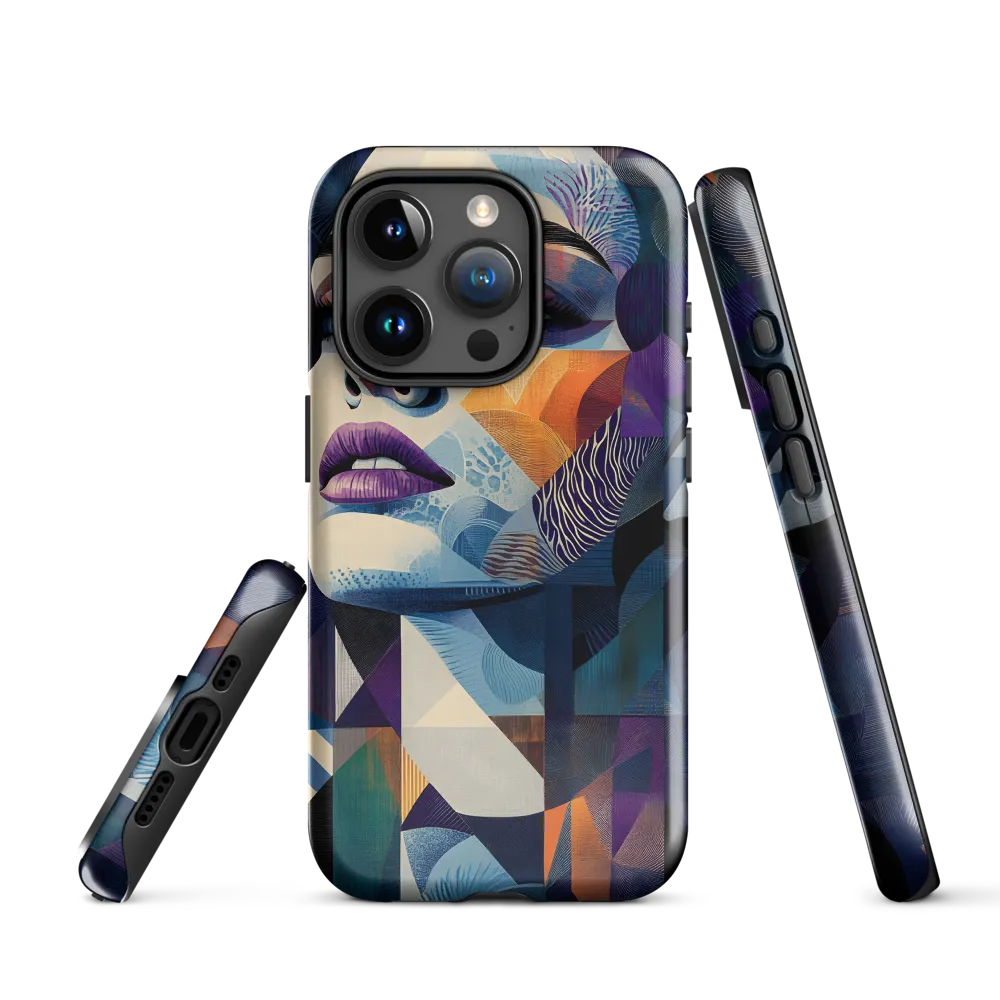 Fragmented Mystery: A Modern Portrait | Phone Case |  15 Pro | Tough Case | Glossy