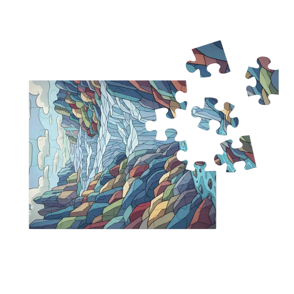 Stained-Glass Canyon 
 Jigsaw Puzzle in Tin Box