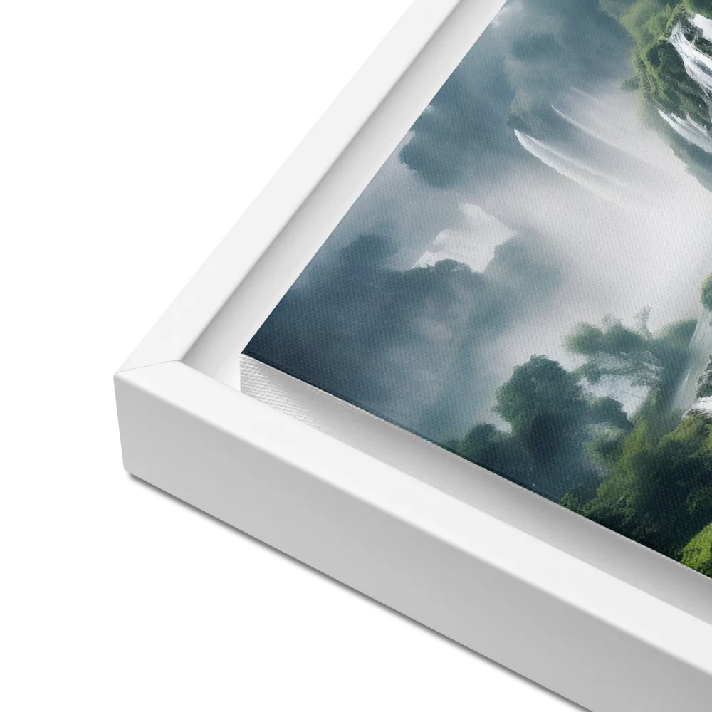 Whispers of the Cascades | Canvas with White Frame | 16″×20″