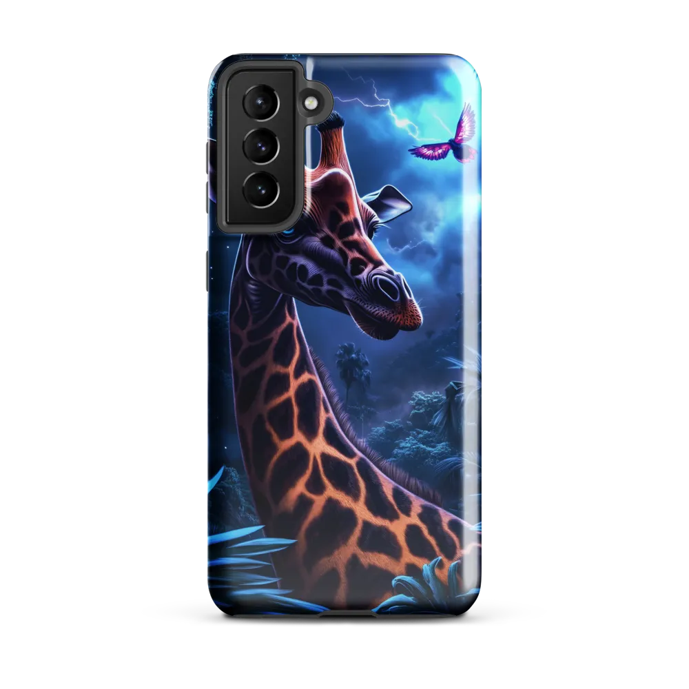 Mystical Giraffe in Twilight Jungle