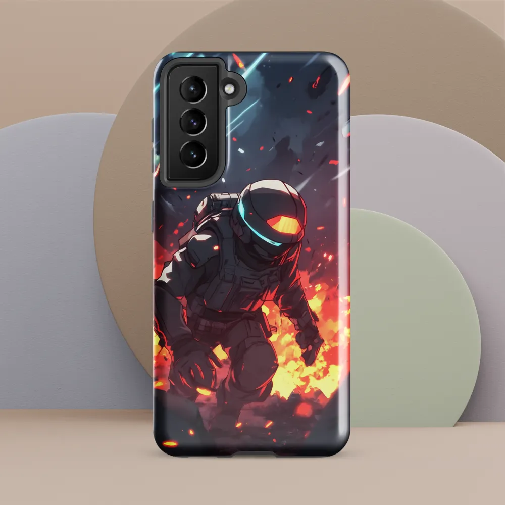 Astronaut Amidst Chaos