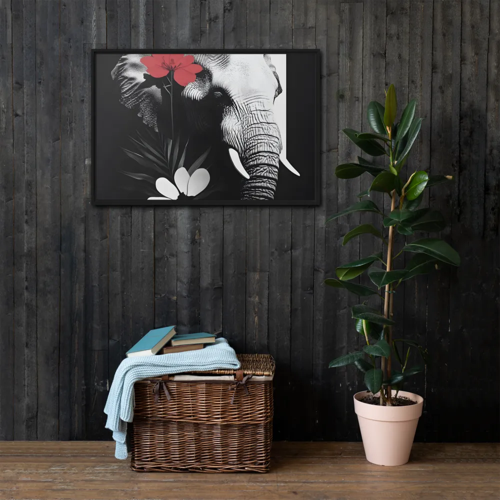 Elephant Harmony | Canvas with Black Frame | 24″×36″