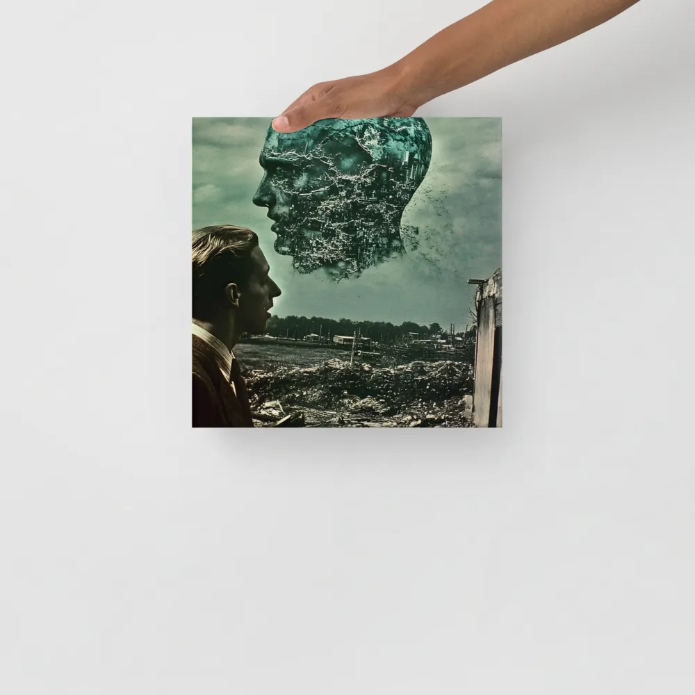 Ethereal Reflections: Identity in a Fragmented World | Canvas | 12″×12″