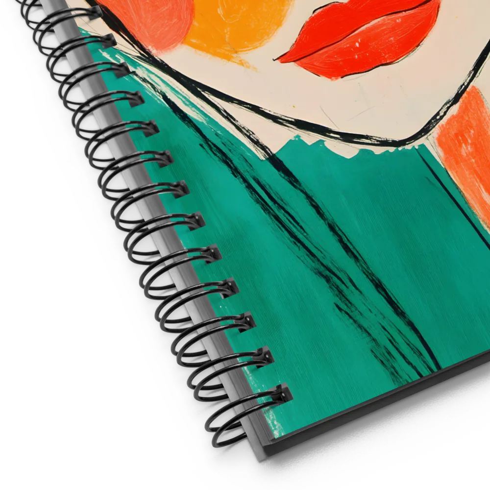 Vivid Portrait of a Modern Muse | Spiral Notebook