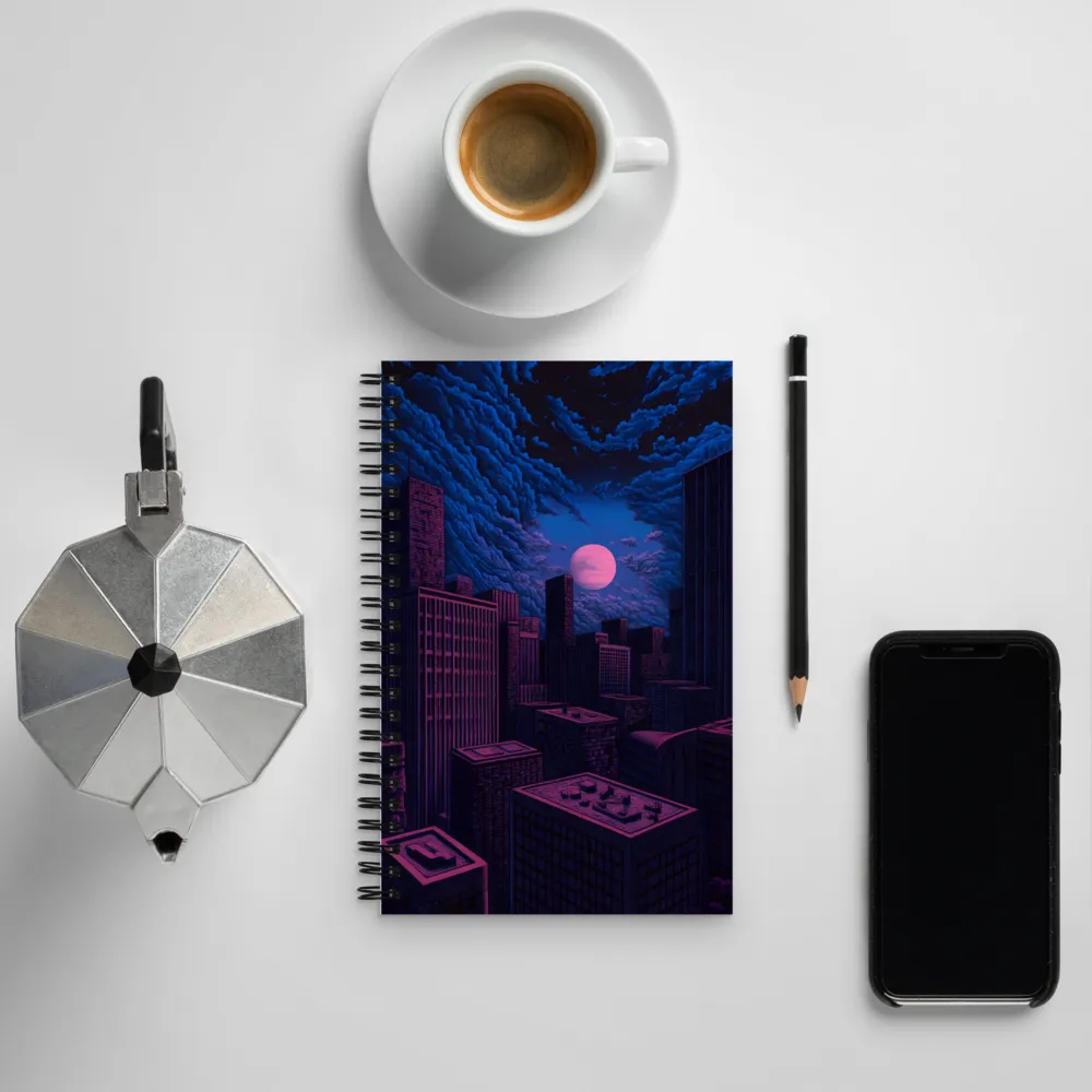 Moonlit Urban Dreams | Spiral Notebook