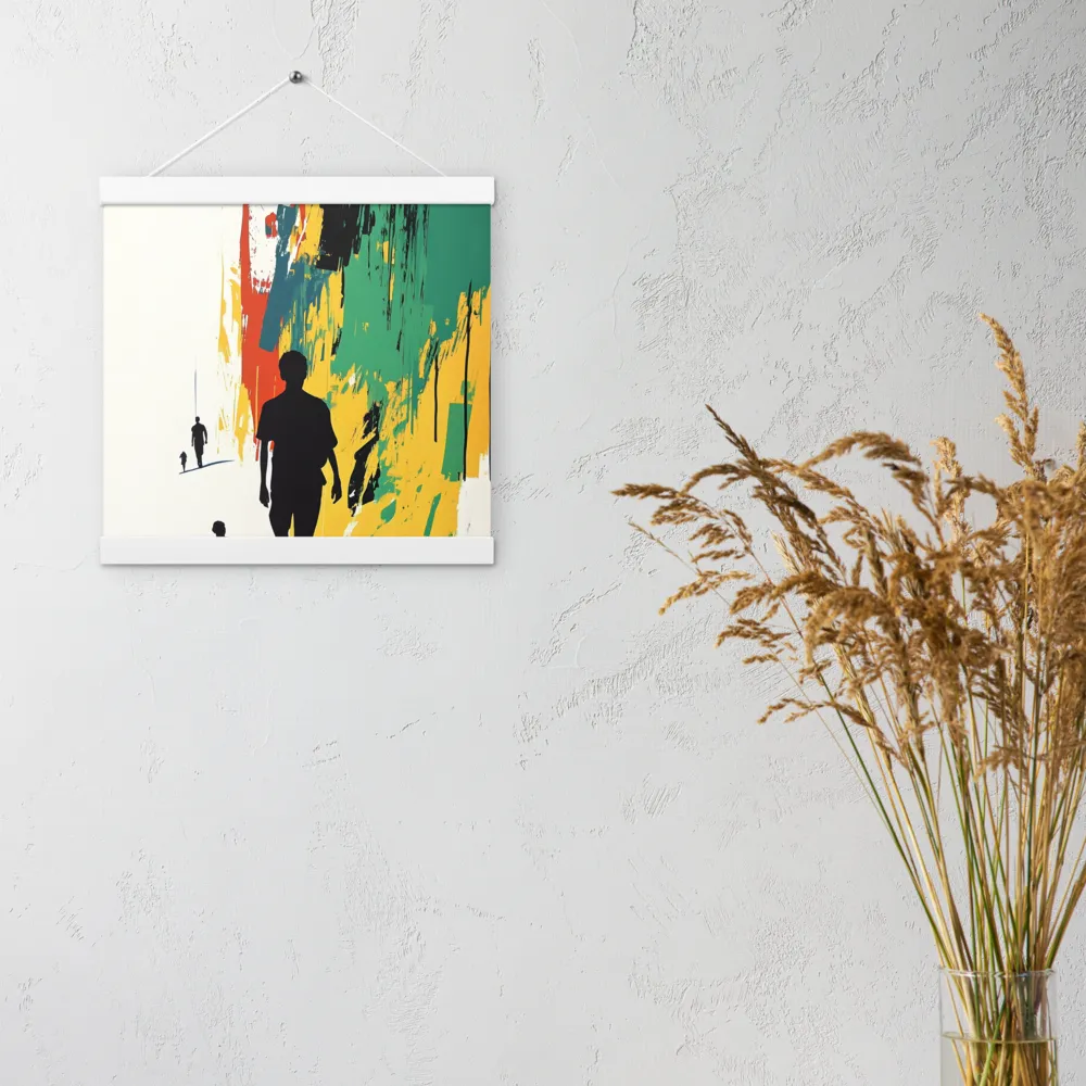 Journey of Silhouettes | Poster With White Wood Hanger | 12″×12″
