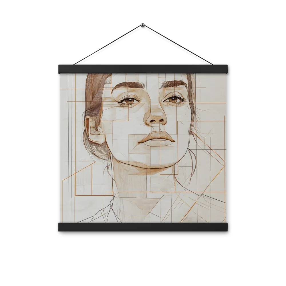 Geometric Serenity: A Minimalist Portrait