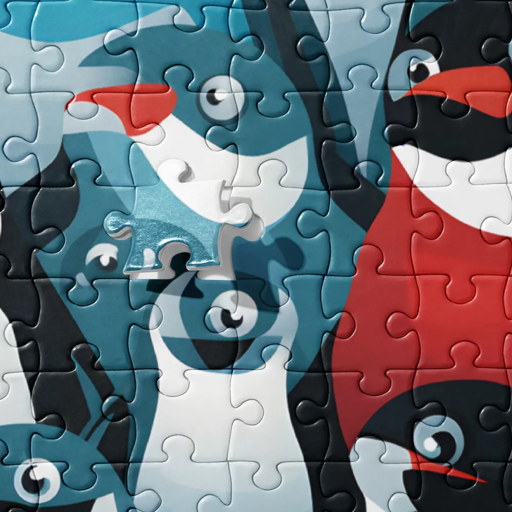 Penguin Parade | Jigsaw Puzzle | 252/520 pieces