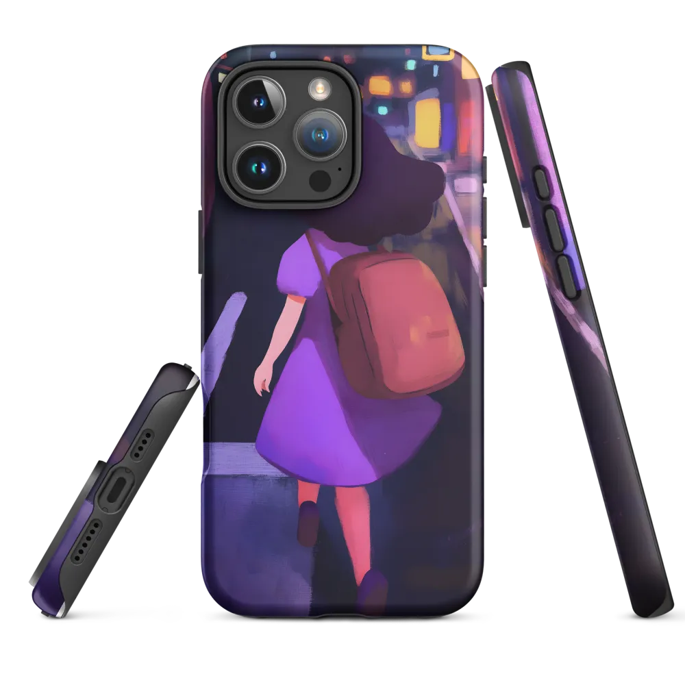 Wandering Through Neon Dreams | Phone Case |  16 Pro Max | Tough Case | Matte