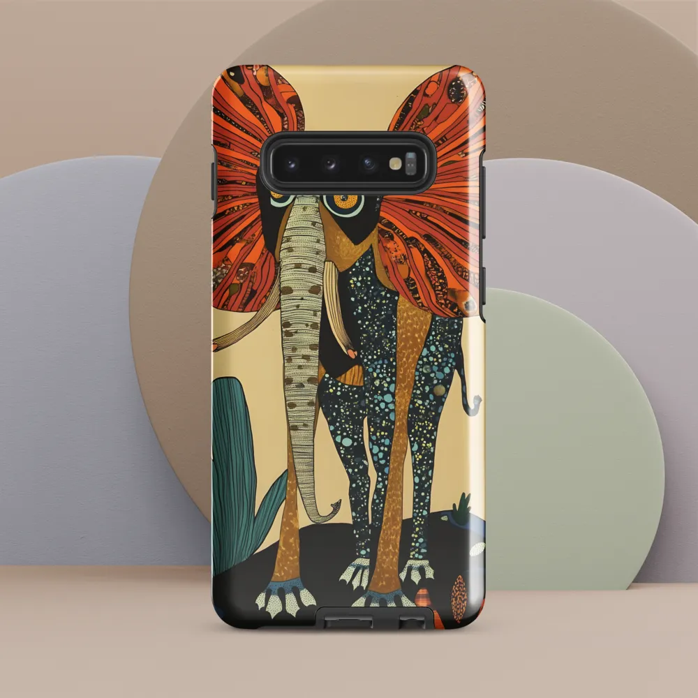 Whimsical Majesty: The Surreal Elephant | Phone Case |  S10 Plus | Tough Case | Glossy