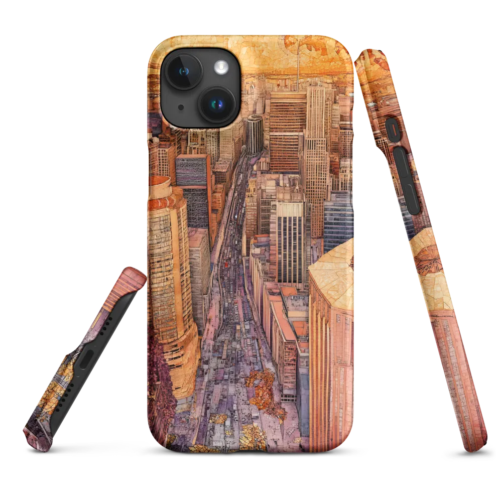 Mosaic Cityscape at Dusk
