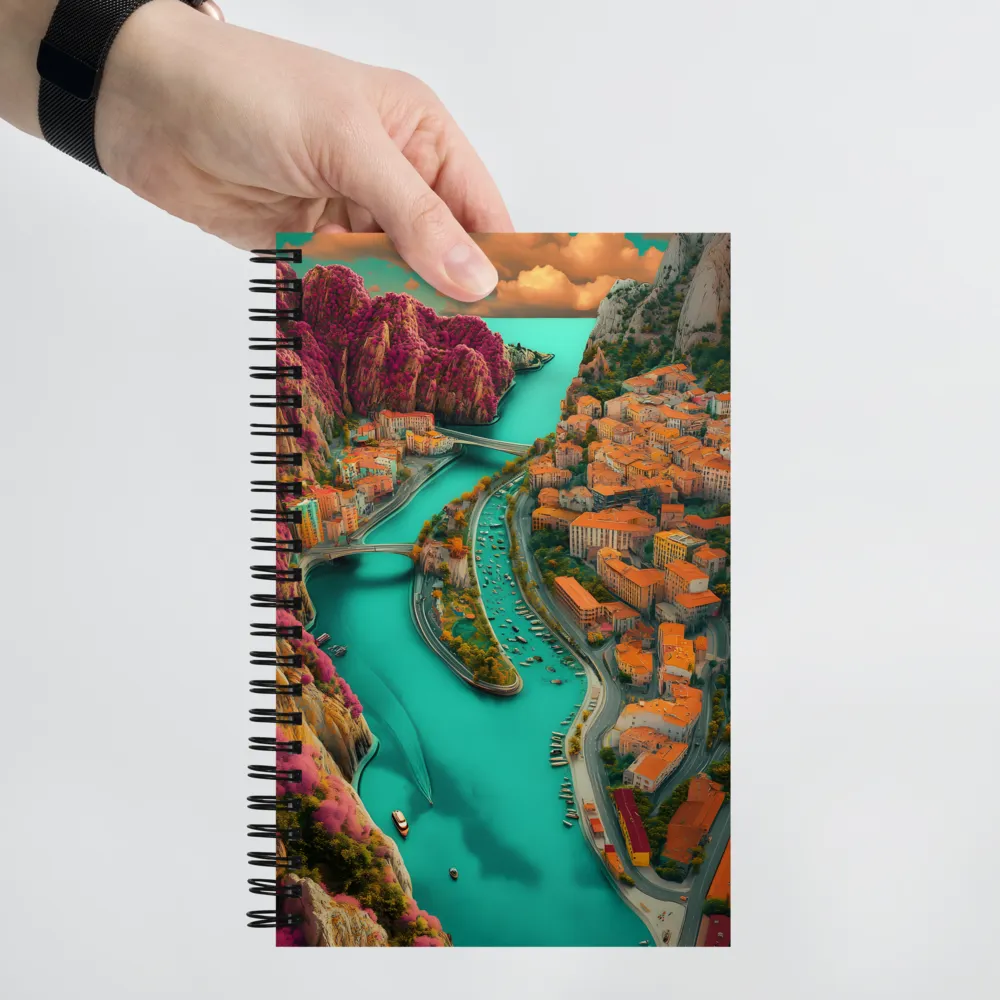 Harmonies of Color: A Surreal Landscape | Spiral Notebook