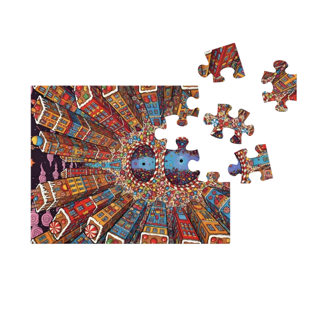 Candy City 
 Jigsaw Puzzle in Tin Box