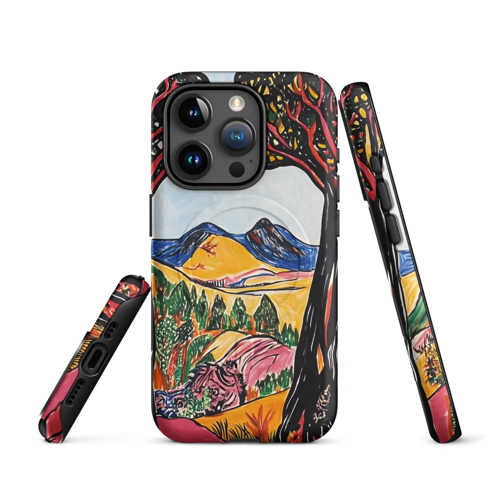 Vibrant Nature's Embrace | Phone Case |  15 Pro | MagSafe® Tough Case | Matte