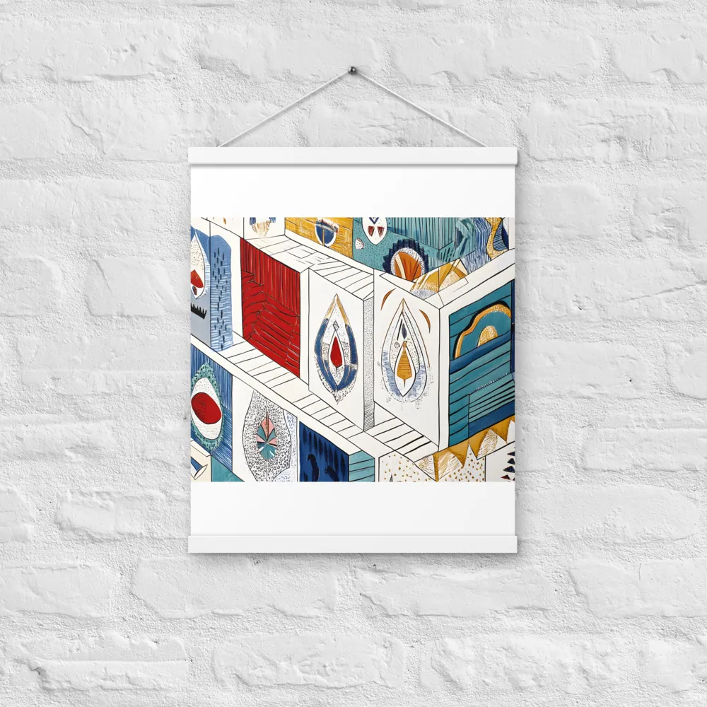 Symphony of Geometric Harmony | Poster With White Wood Hanger | 16″×20″