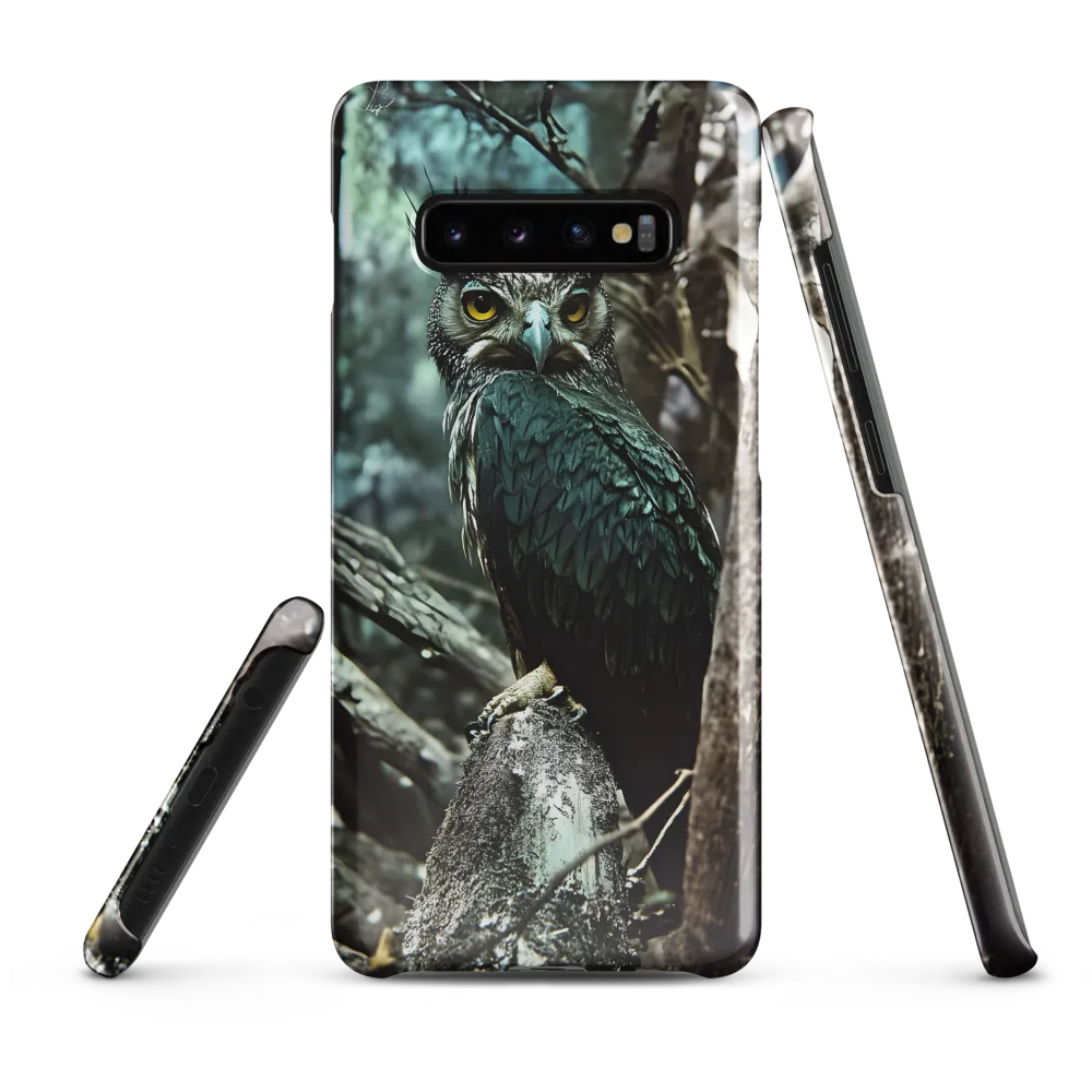 Whispers of the Forest: The Owl's Vigil | Phone Case |  S10 Plus | Snap Case | Glossy