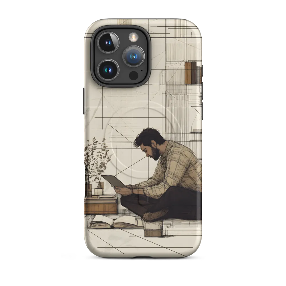 Quiet Reflections in Line | Phone Case |  16 Pro Max | MagSafe® Tough Case | Matte