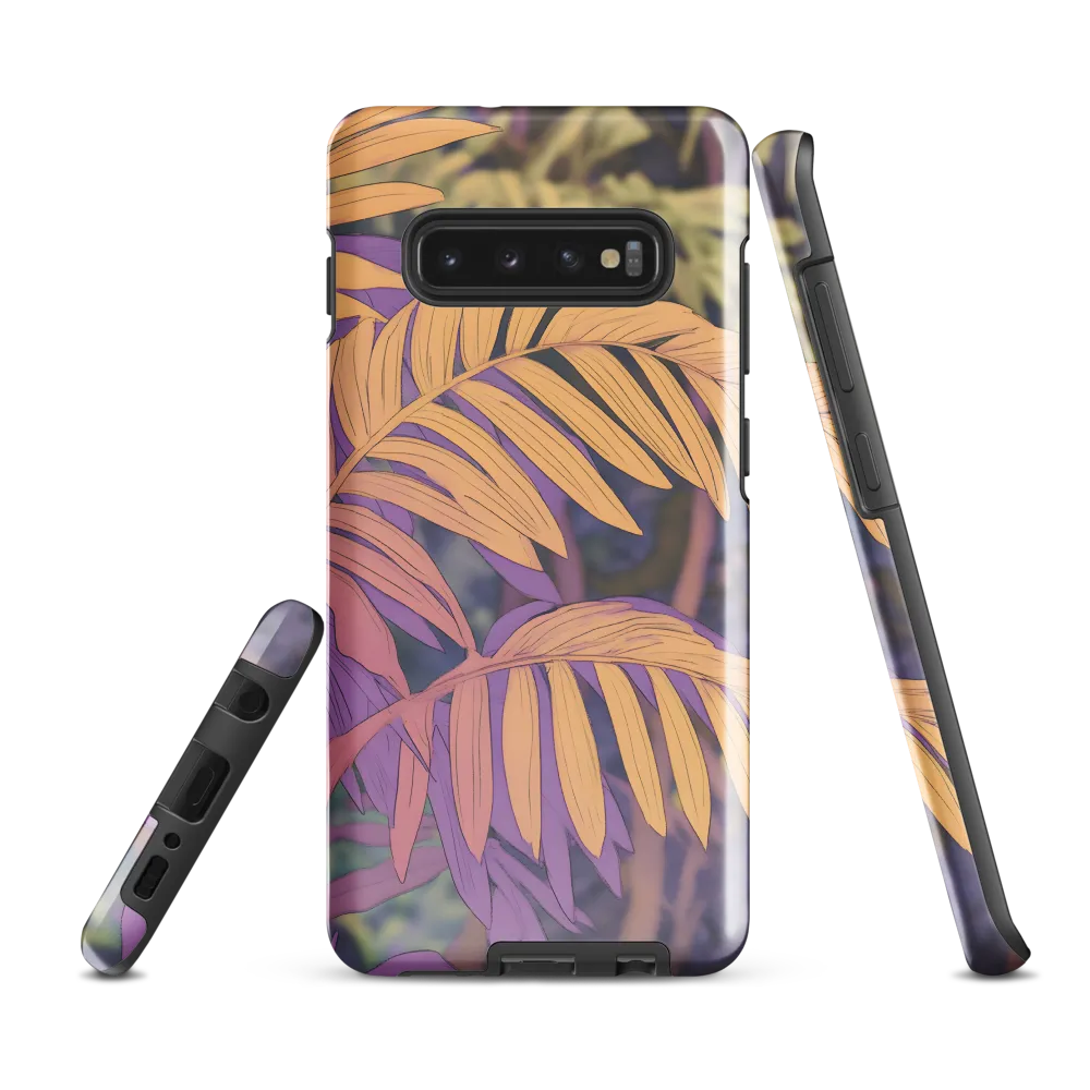 Harmonious Leaves in Digital Twilight | Phone Case |  S10 Plus | Tough Case | Glossy