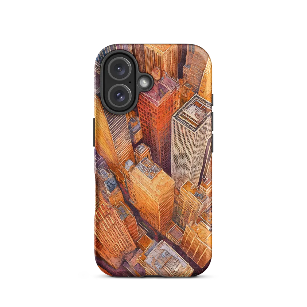 Urban Symphony in Orange and Purple | Phone Case