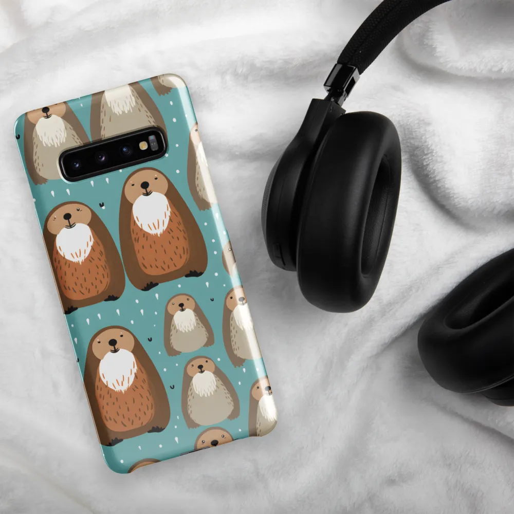 Whimsical Otter Pattern | Phone Case |  S10 Plus | Snap Case | Glossy